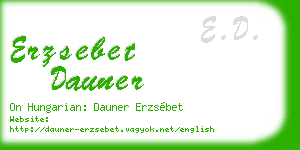 erzsebet dauner business card
